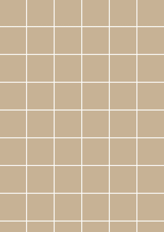 Beige A1 Photography Backdrop - White Grid