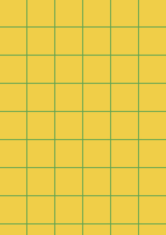Yellow A1 Photography Backdrop - Green Grid