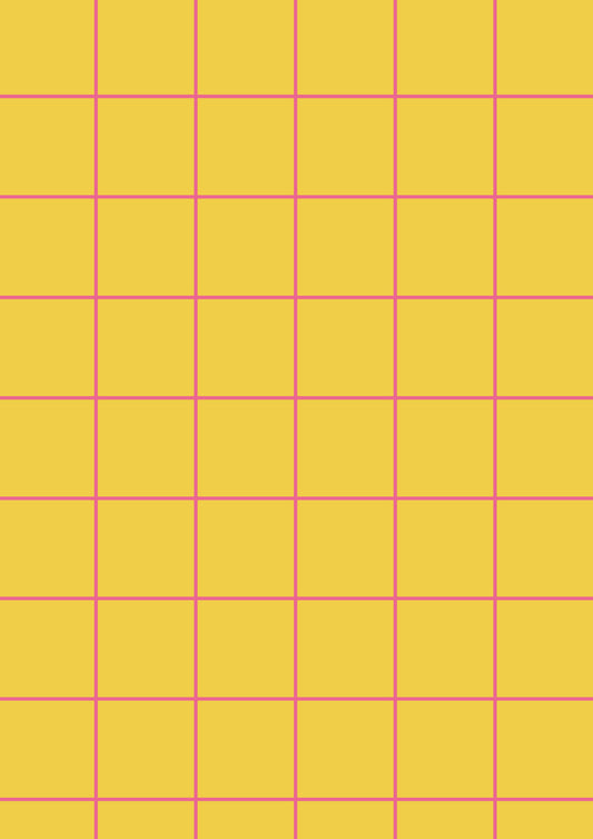 Yellow A1 Photography Backdrop - Hot Pink Grid