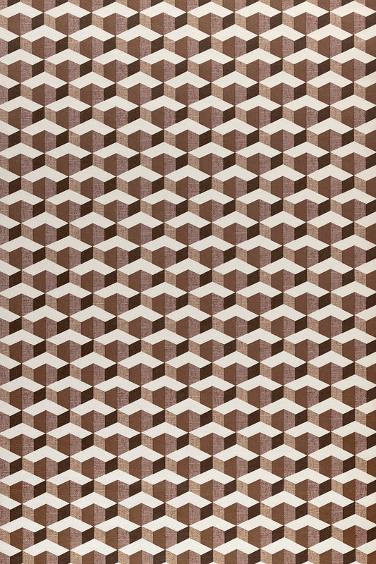 Brown A1 Photography Backdrop - Geometric Vintage Wallpaper