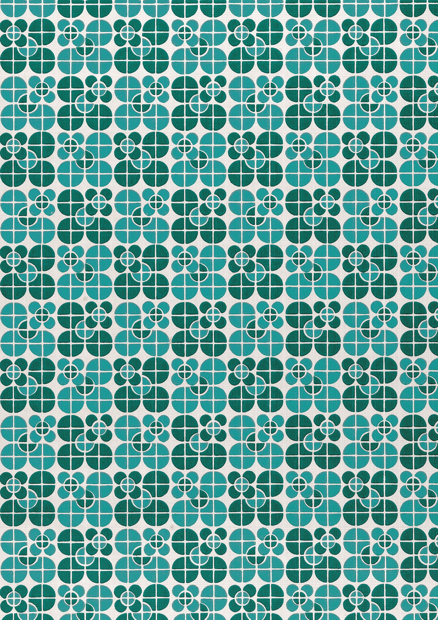 Teal and Green A1 Photography Backdrop - Vintage Wallpaper