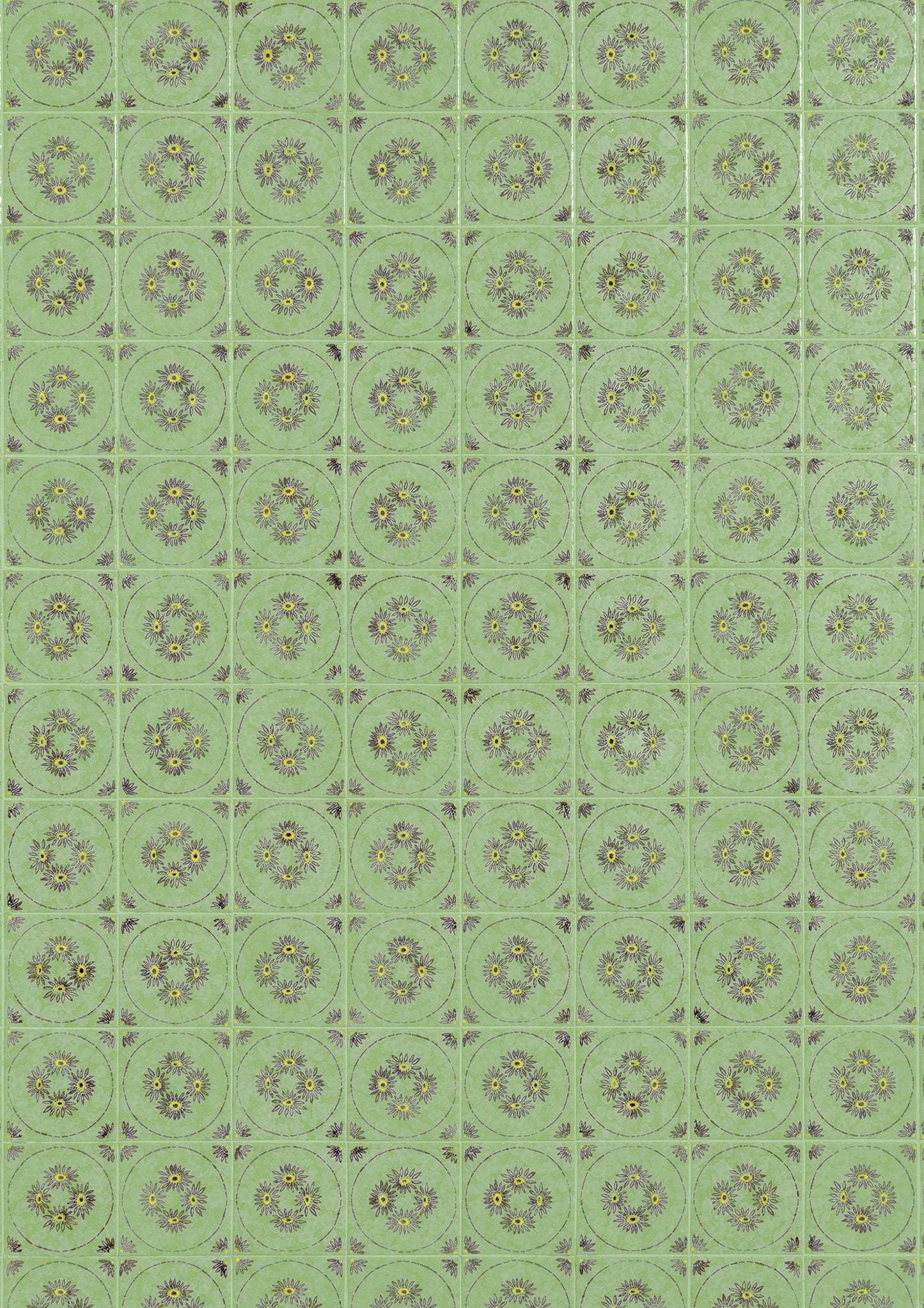 Green A1 Photography Backdrop - Olive Vintage Tile