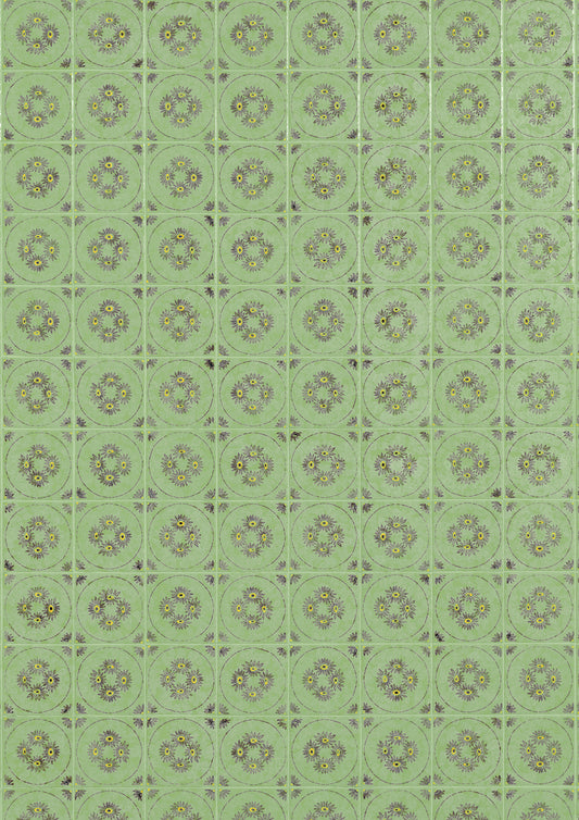 Green A1 Photography Backdrop - Olive Vintage Tile