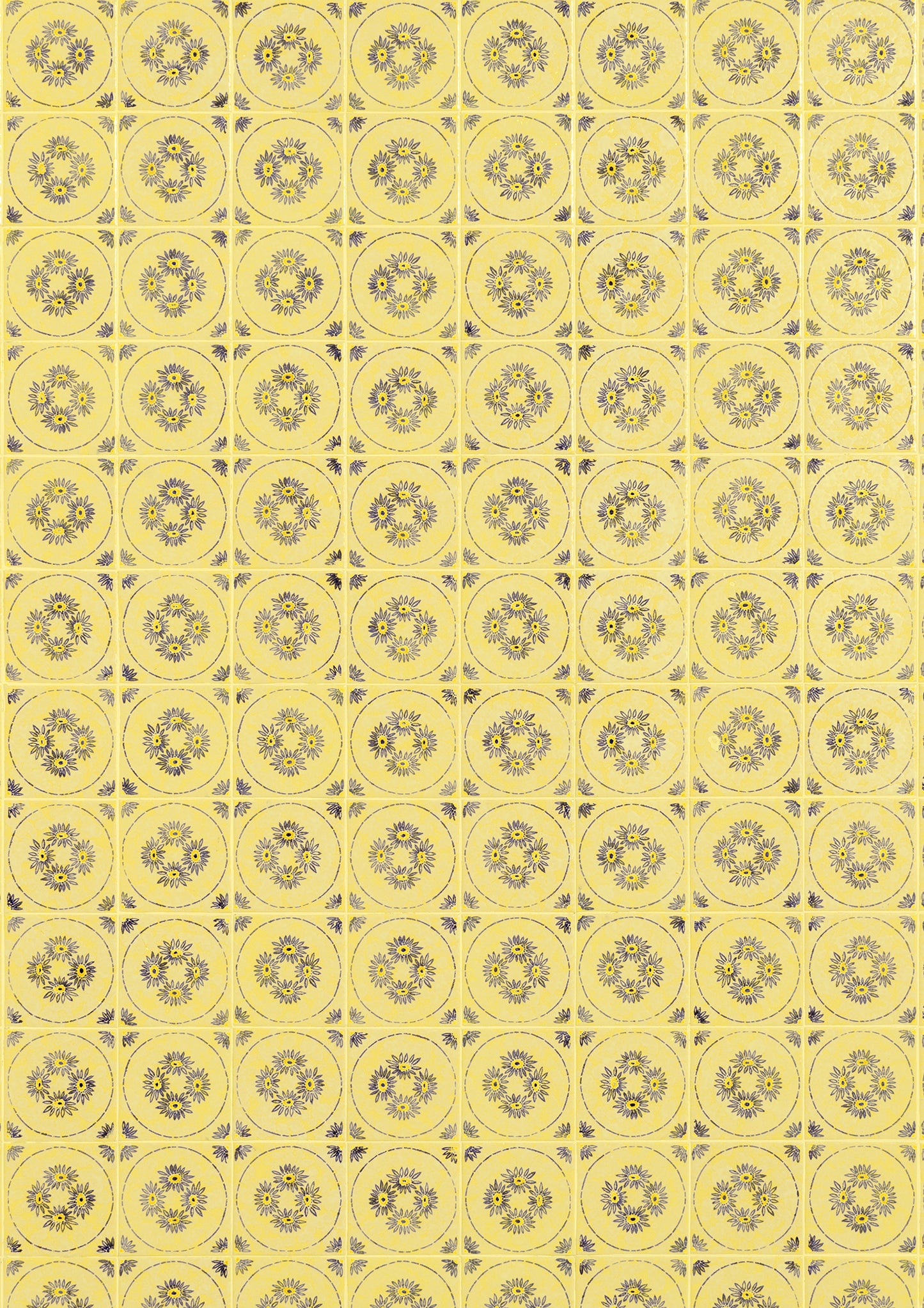 Yellow A1 Photography Backdrop - Vintage Square Tile