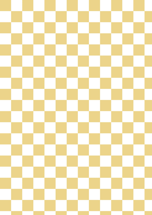 Checkerboard A1 Photography Backdrop - Yellow and White