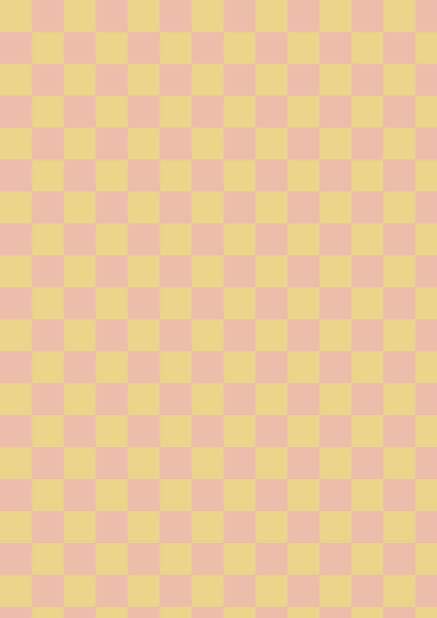Checkerboard A1 Photography Backdrop - Peach and Yellow