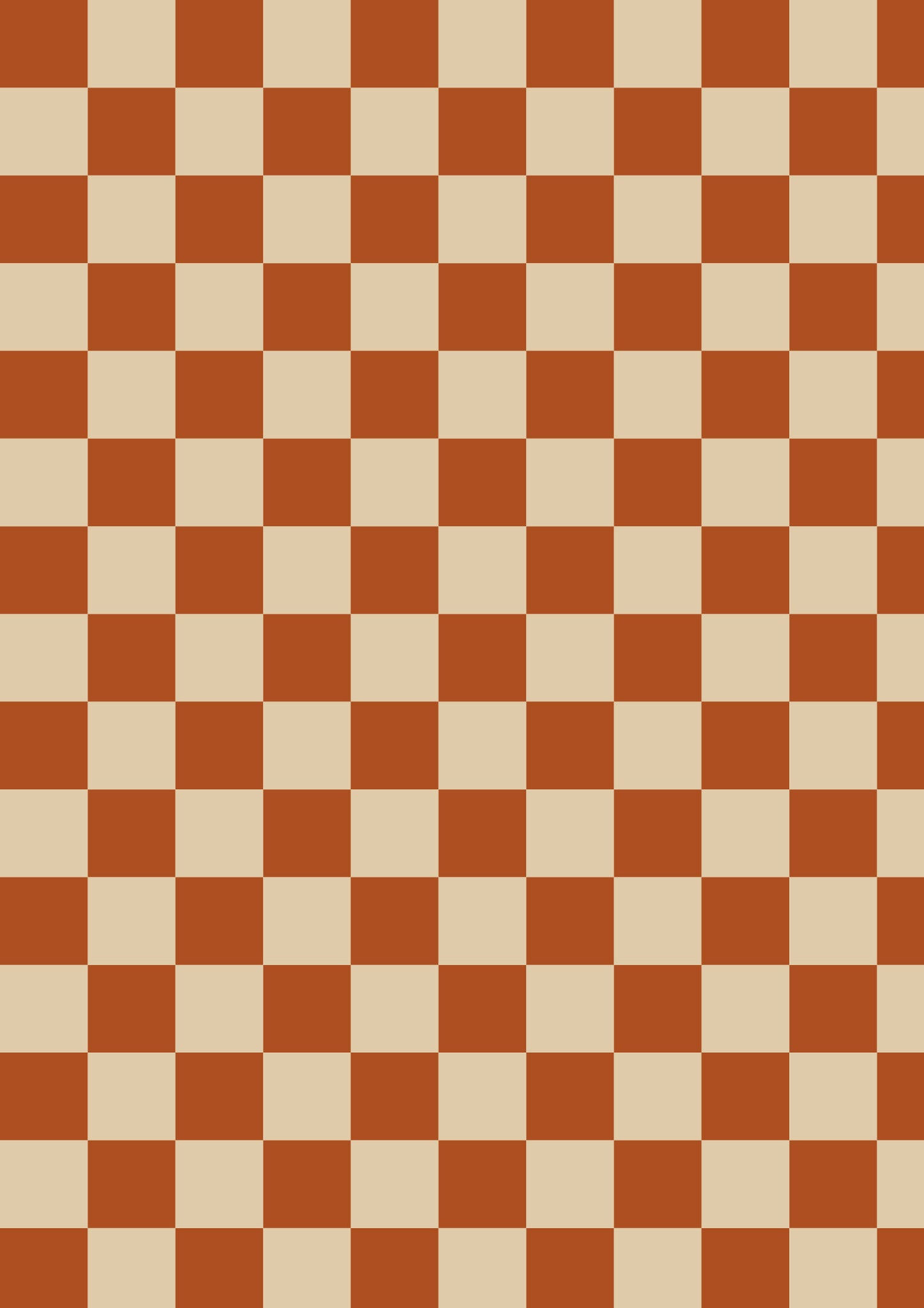 Checkerboard A1 Photography Backdrop - Terracotta and Beige