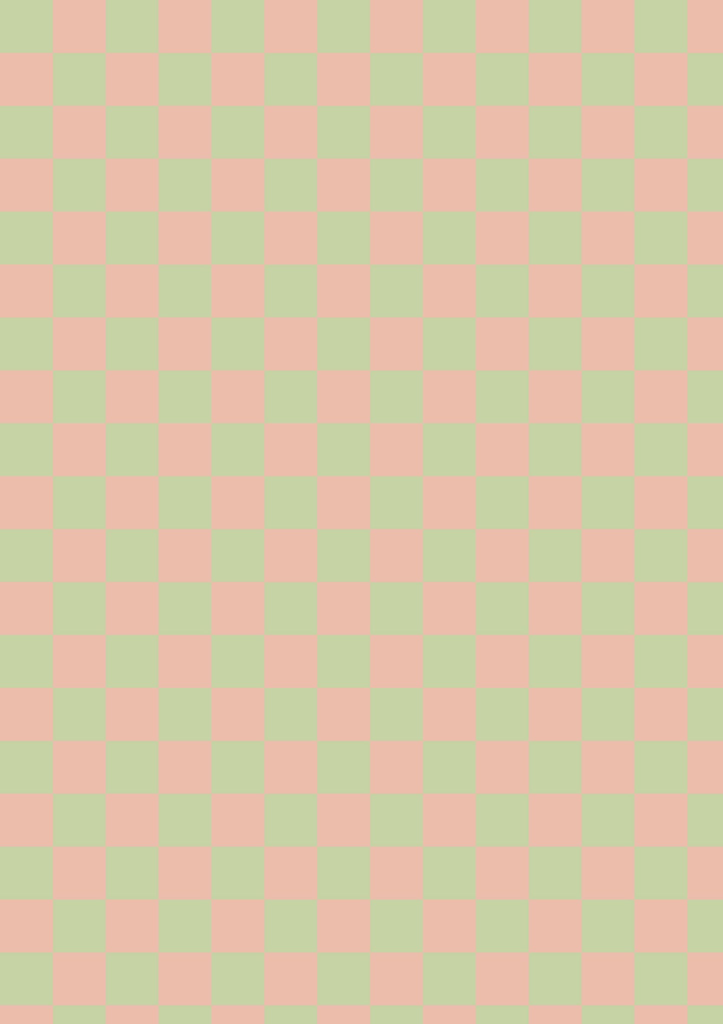 Checkerboard A1 Photography Backdrop - Green and Peach