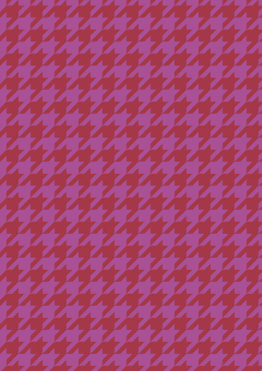 Magenta and Crimson A1 Photography Backdrop - Houndstooth