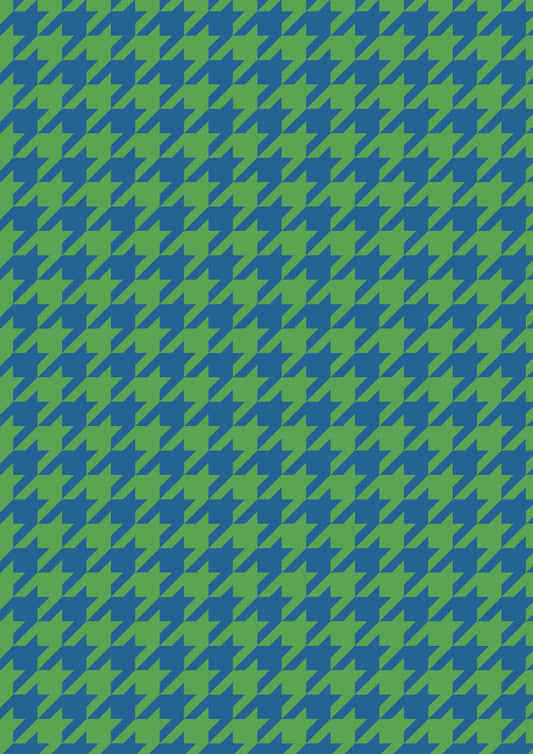 Green and Blue A1 Photography Backdrop - Houndstooth