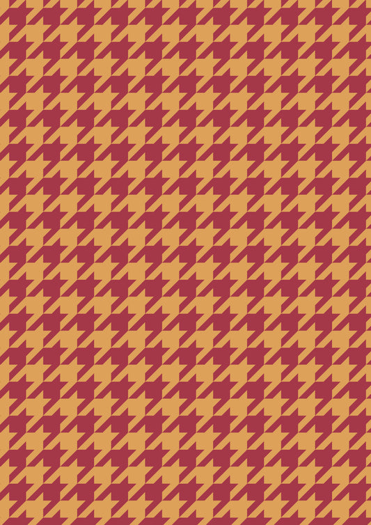 Magenta and Mustard A1 Photography Backdrop - Houndstooth