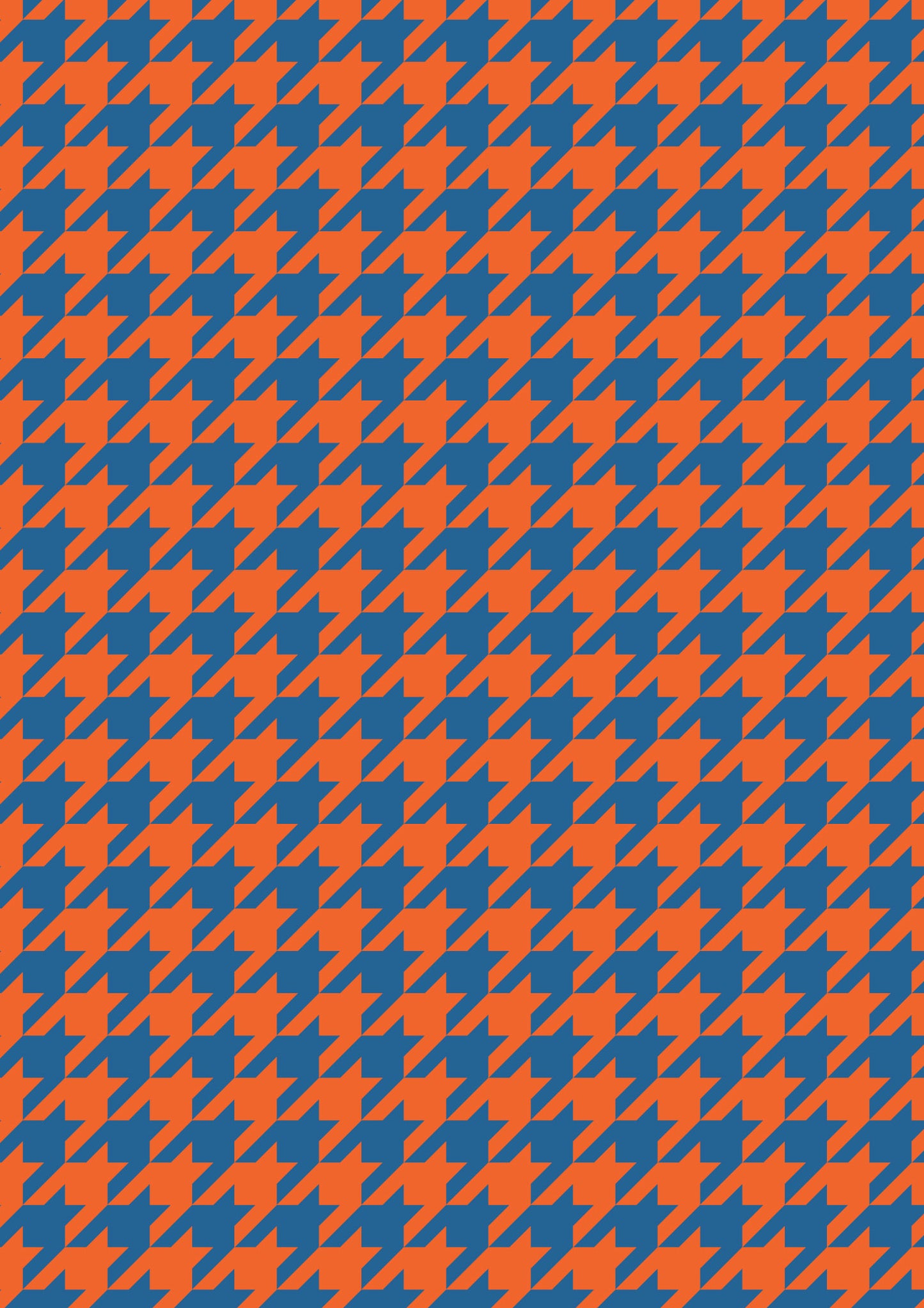 Orange and Blue A1 Photography Backdrop - Houndstooth
