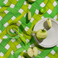 Green A1 Photography Backdrop - Retro Basket Weave Fabric
